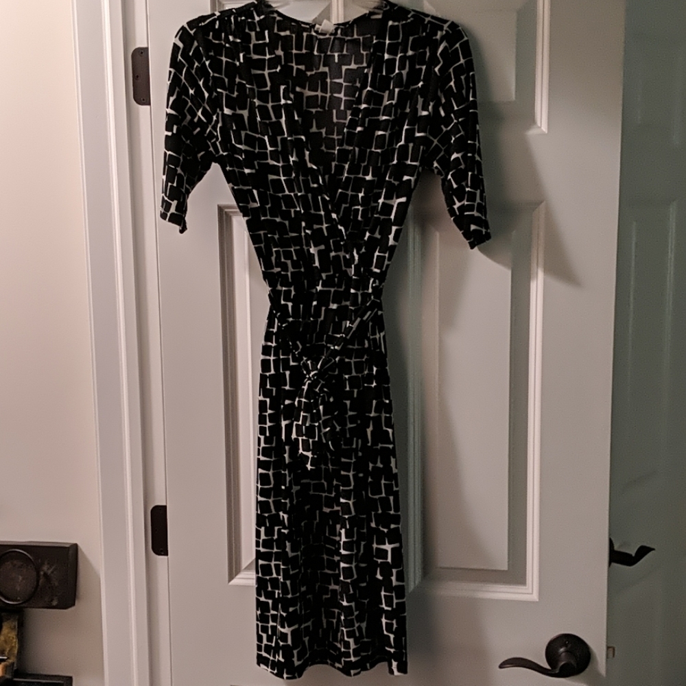 Black and White wrap dress